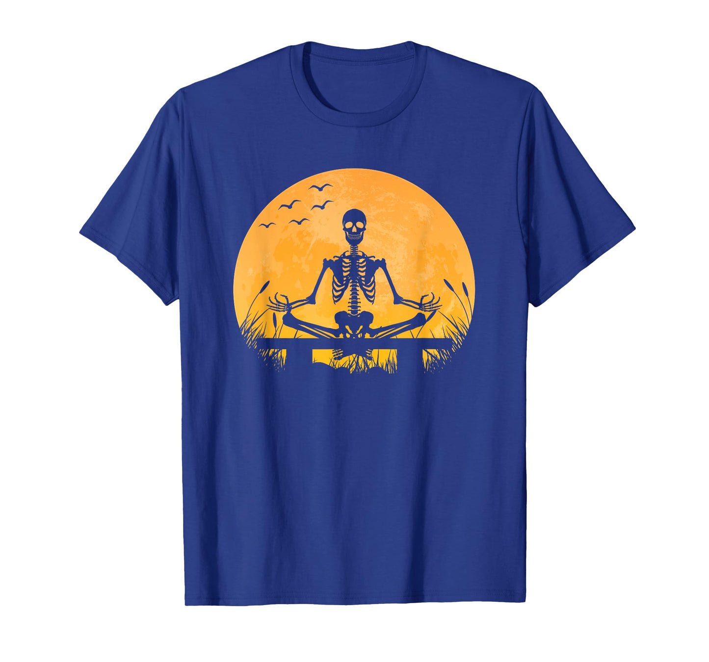 Yoga Meditation | Skeleton meditates | Moon | Yoga Pose T-Shirt