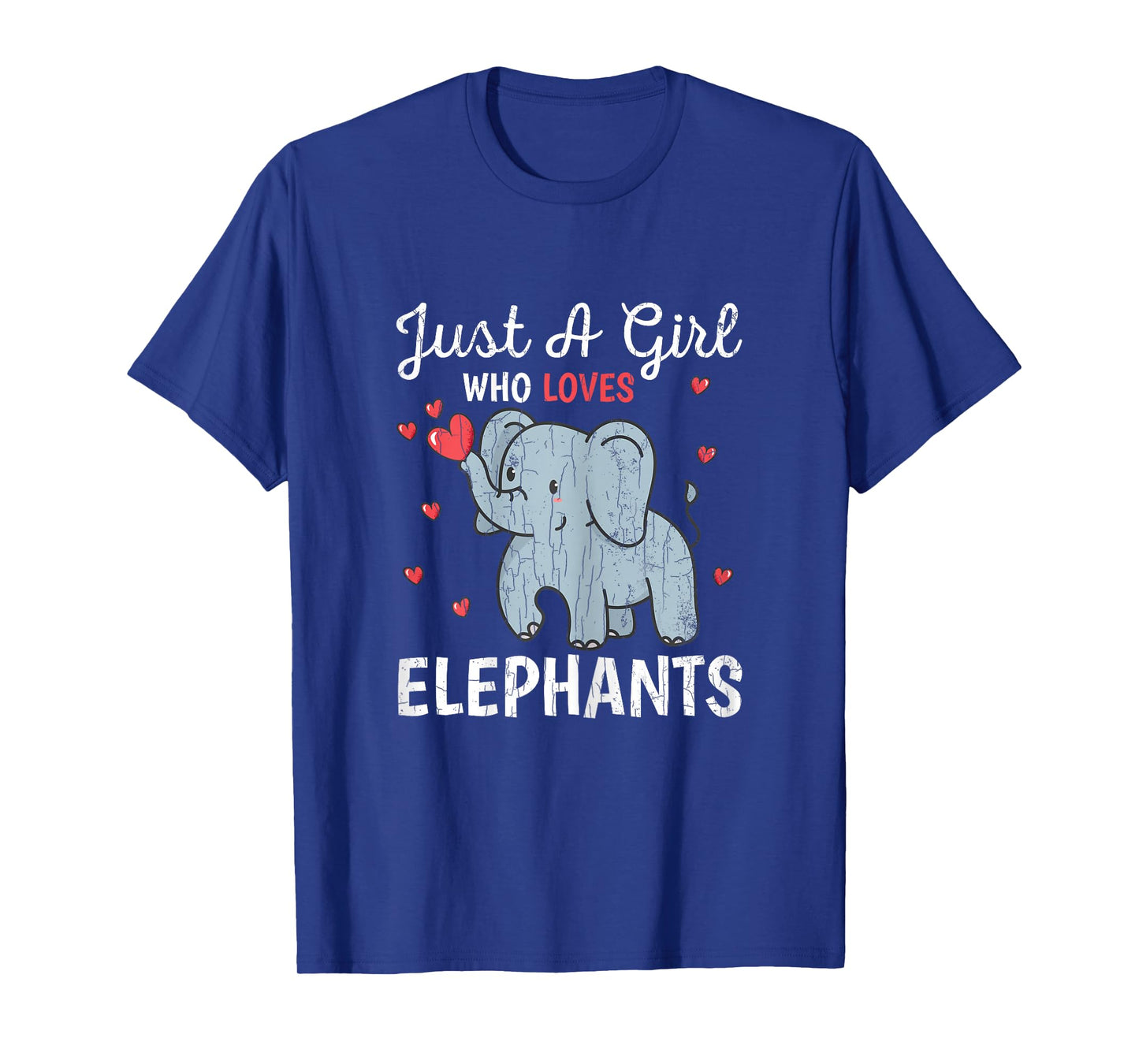 Just A Girl Who Loves Elephants Funny Cute Women Graphic T-Shirt