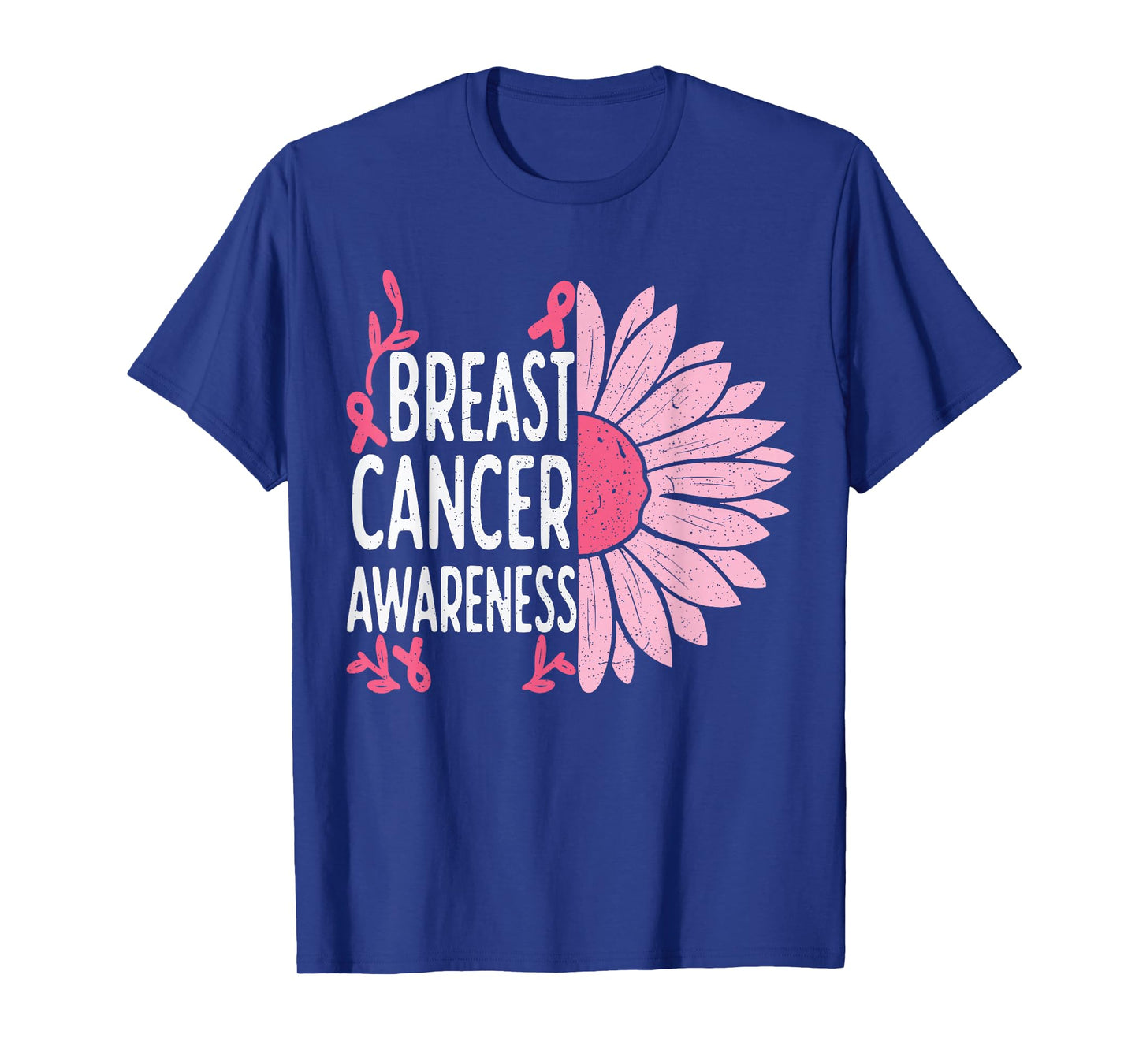 Sunflower Pink Ribbon Breast Cancer Awareness T-Shirt