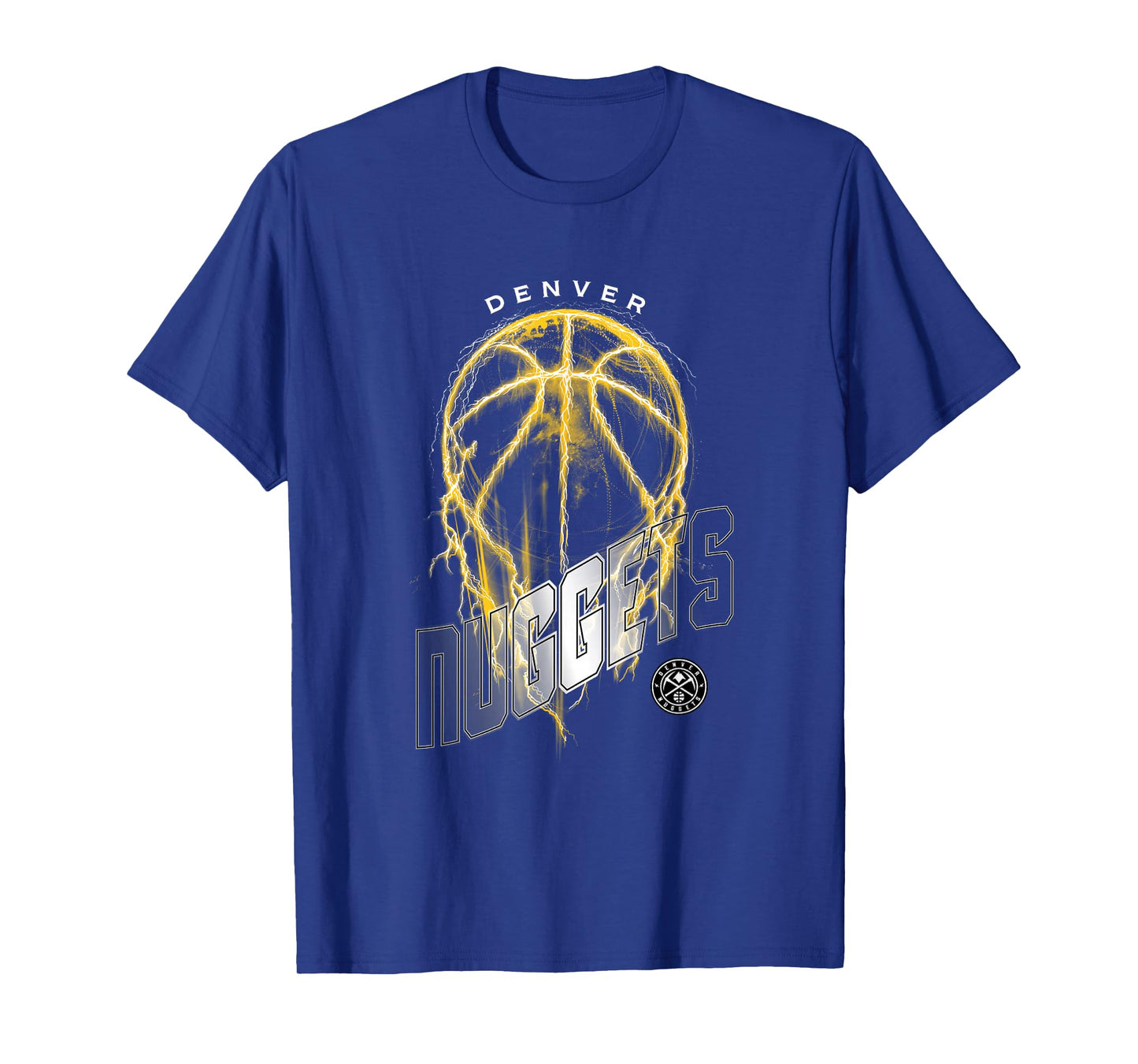 NBA Denver Nuggets Lightning Bolt Basketball Logo T-Shirt