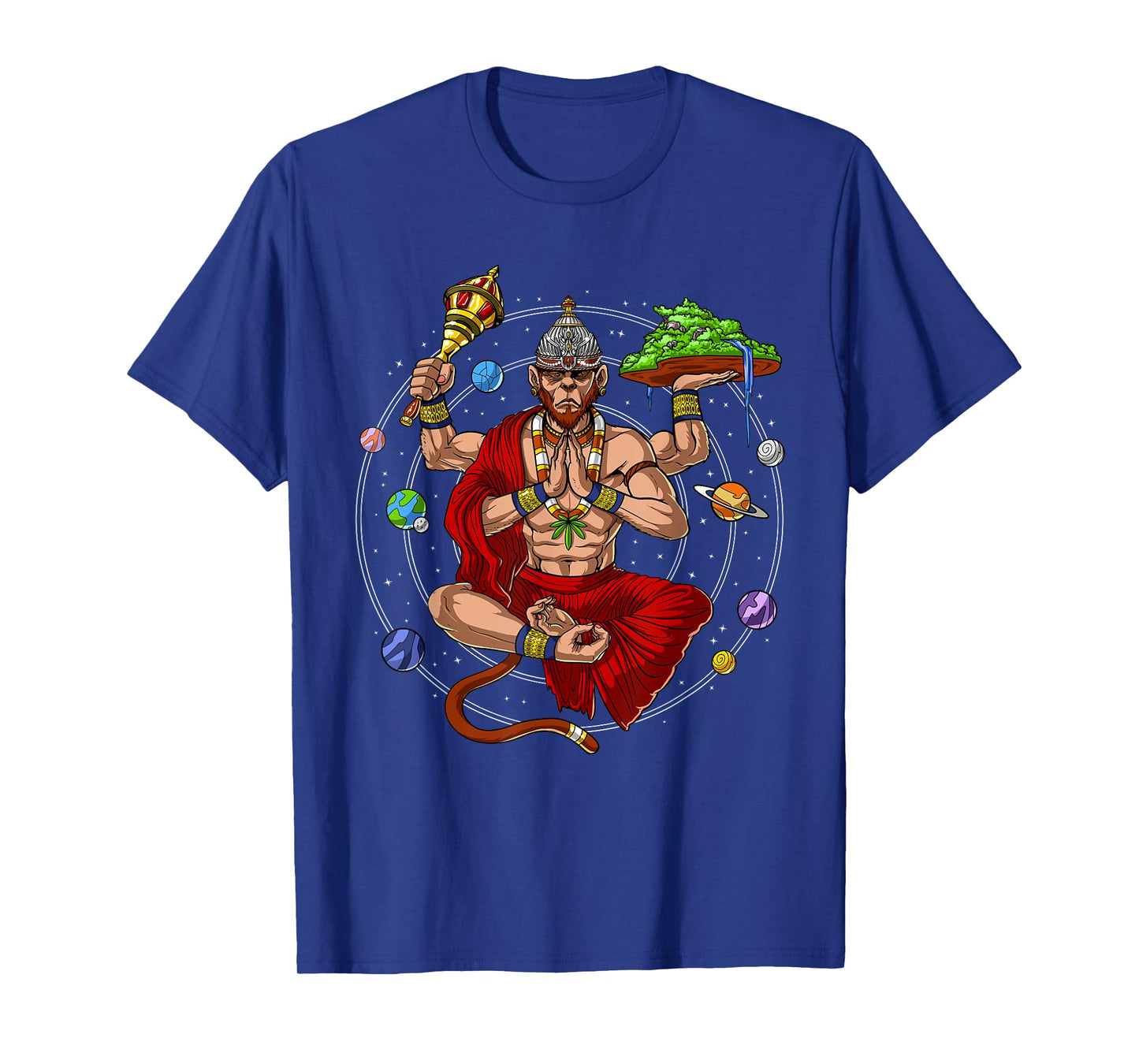 Hanuman Hindu God Monkey Yoga Meditation Hinduism Mythology T-Shirt