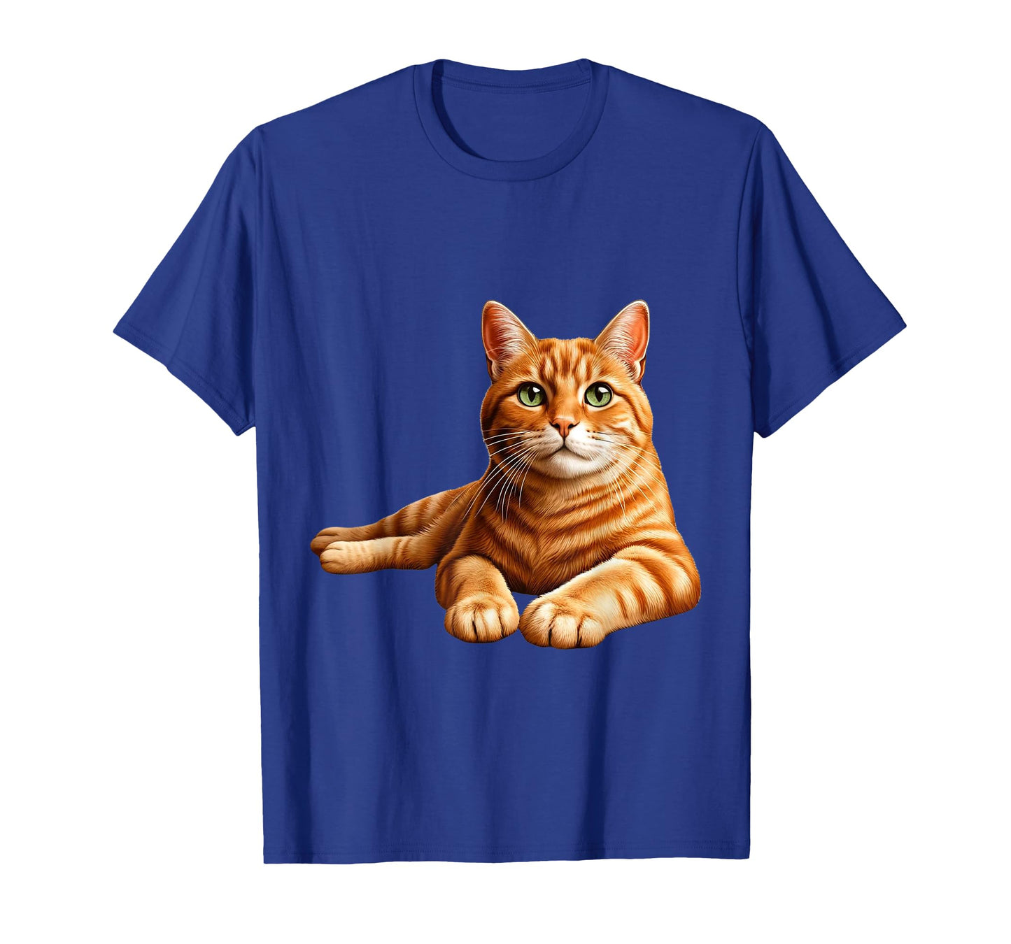 Realistic Orange Tabby Cat Cute Pet Portrait T-Shirt for Men Women Kids