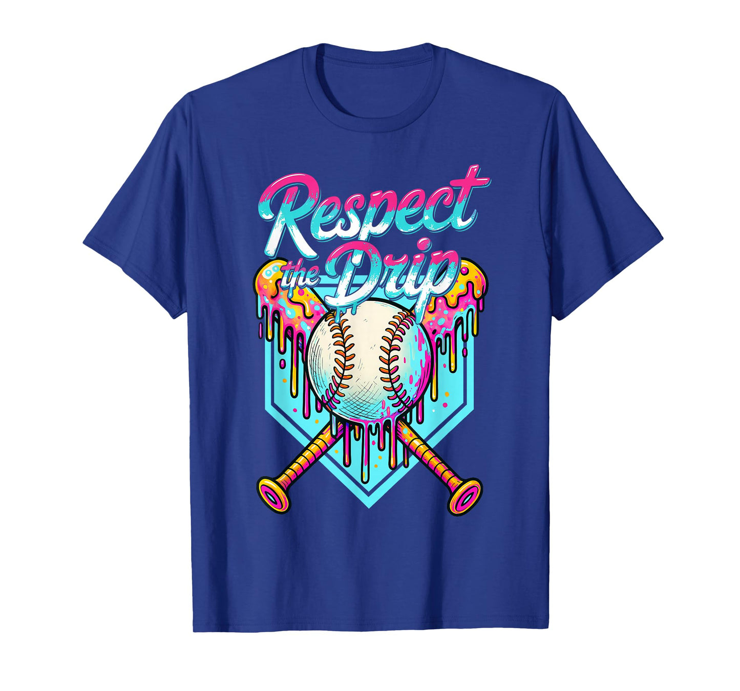 Baseball Drip Ice Cream Dripping Respect The Drip T-Shirt