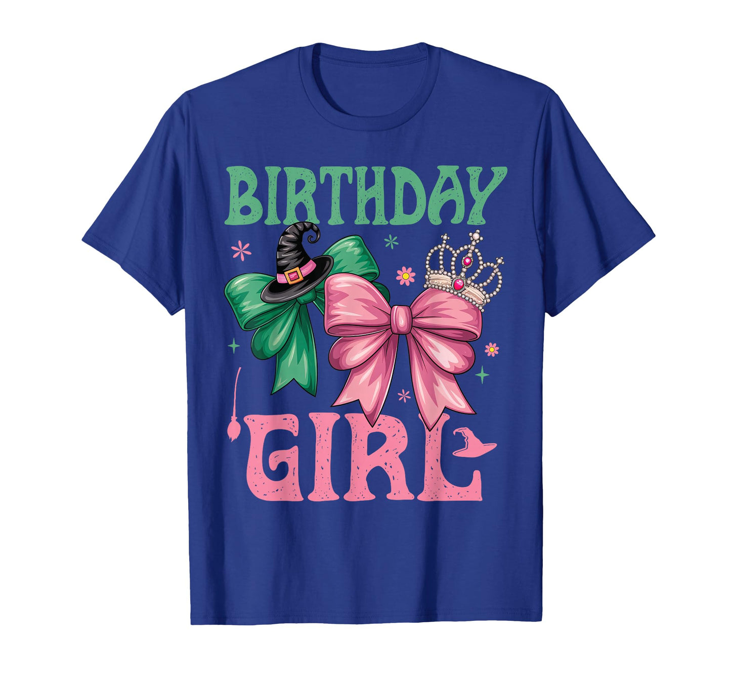 Birthday Witch Pink And Green Birthday Girl Women Girl Kids T-Shirt