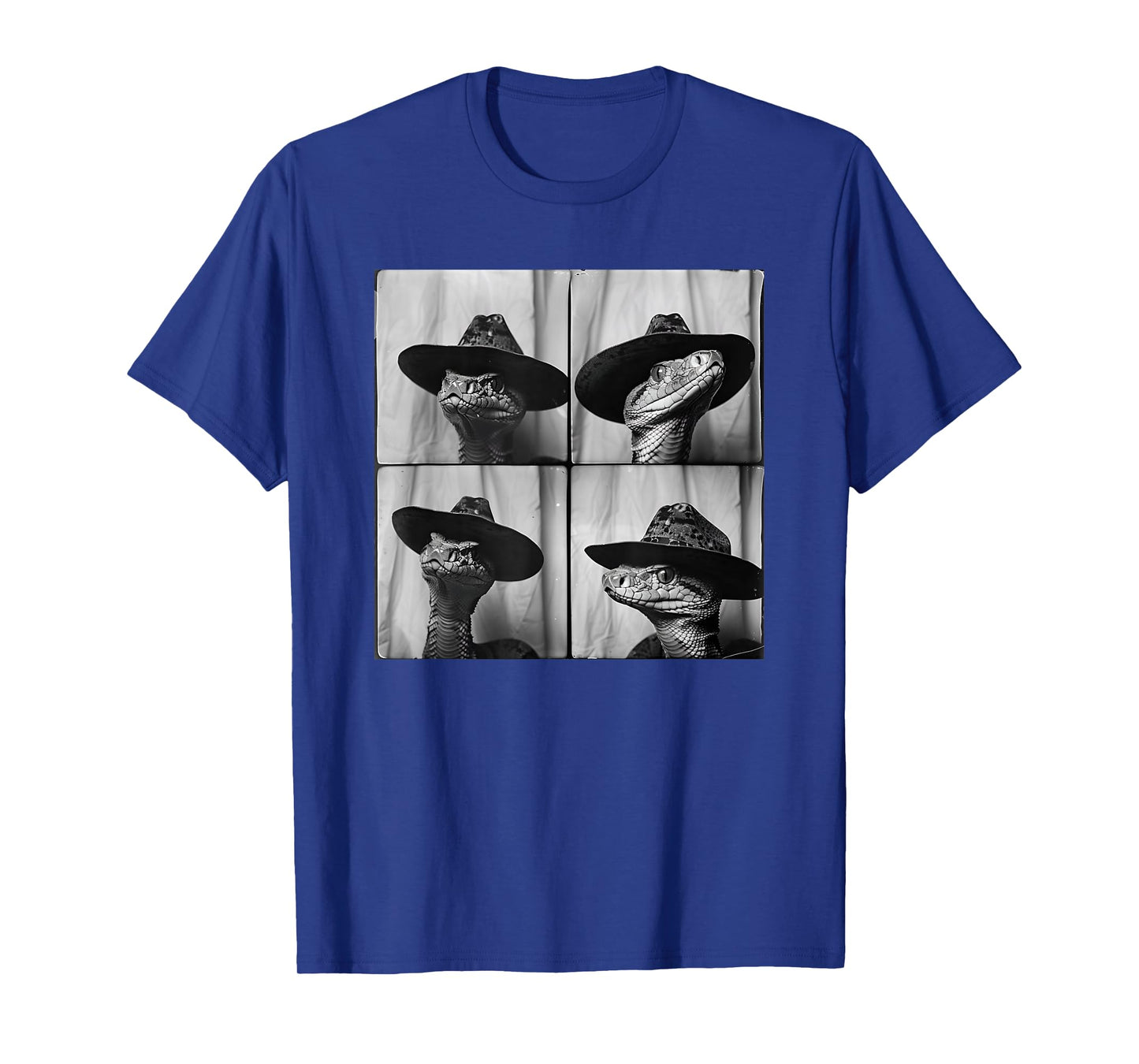 Snake In Cowboy Hat Funny Animal Photobooth Snake Owner T-Shirt