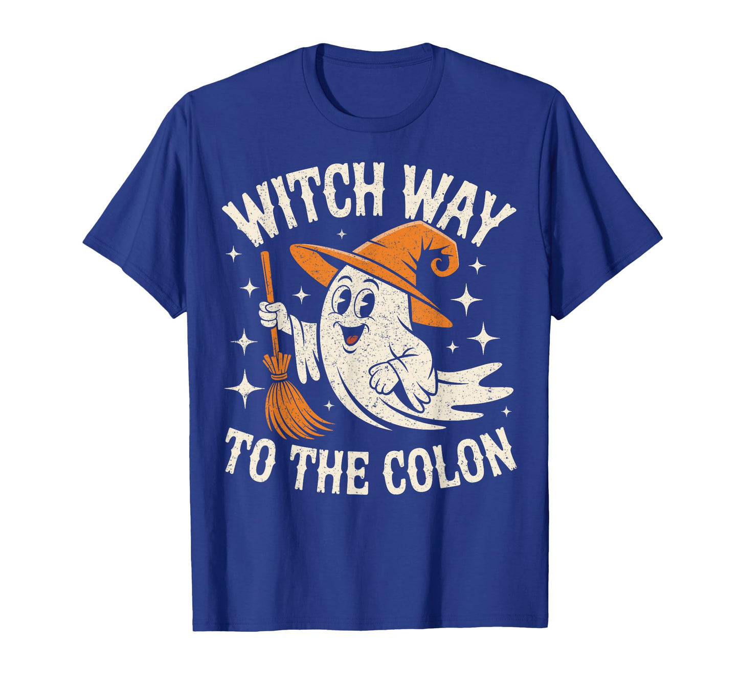 Witch Way To The Colon Cute Ghost Endoscopy Nurse Halloween T-Shirt