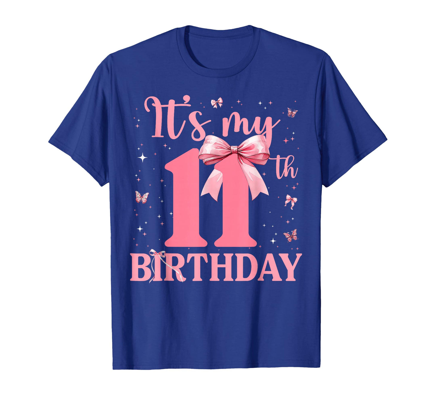 It's My 11th Birthday Aesthetic Pink Bow Coquette Birthday T-Shirt