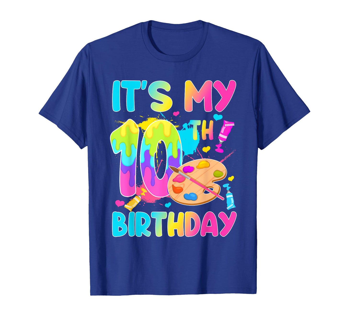 It's My 10th Birthday Painting Art Theme 10 Year Old Artist T-Shirt