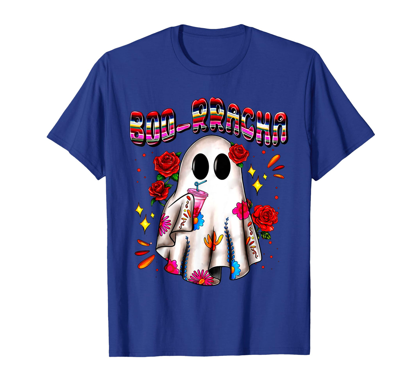 Boo-Racha Cute Ghost Drink Fiesta Halloween Funny T-Shirt
