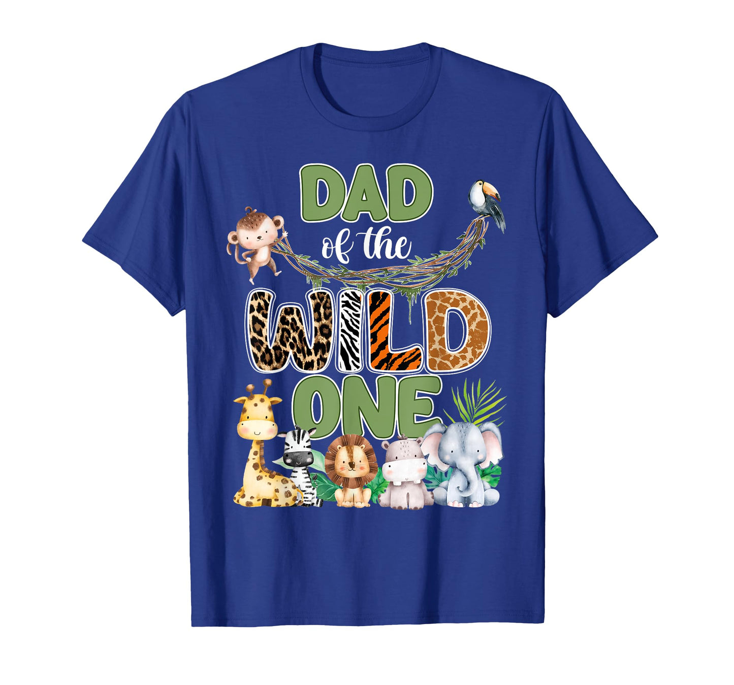Dad of The Wild One 1St Birthday Family Safari Jungle Party T-Shirt