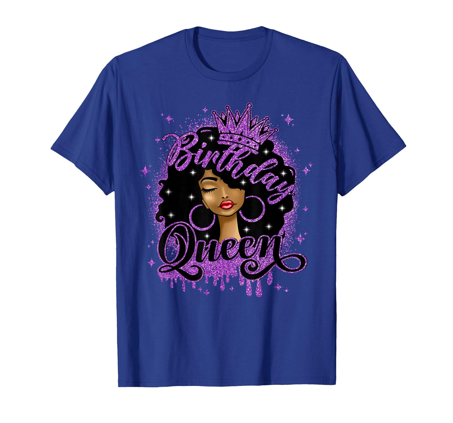 Birthday Queen Curly Afro Black Women It's My Birthday T-Shirt