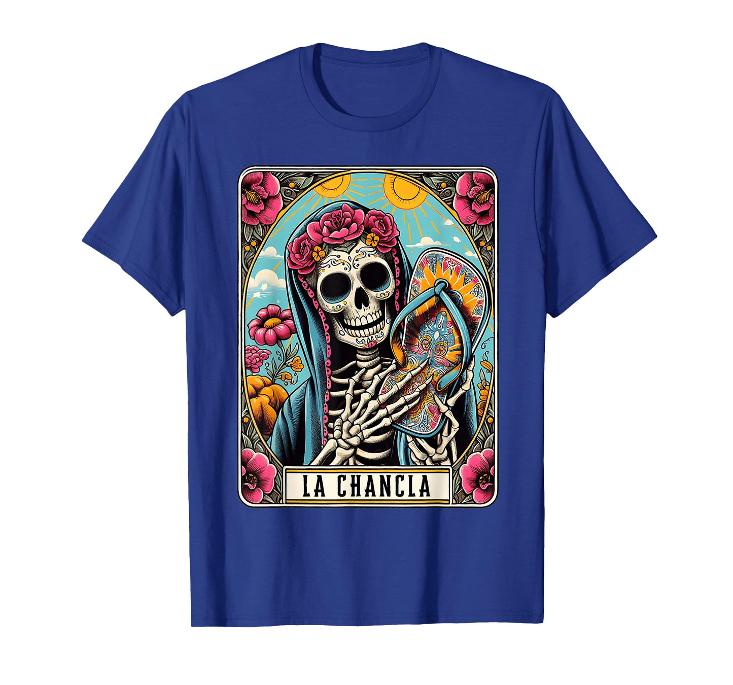 La Chancla Flip Flop Card Funny Mexican Mom Tarot Card T-Shirt