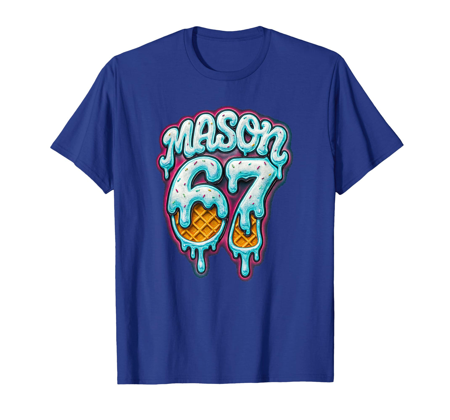 Mason 67 Ice Cream Drip Six Seven Meme 6 7 Teen Boys Kids T-Shirt