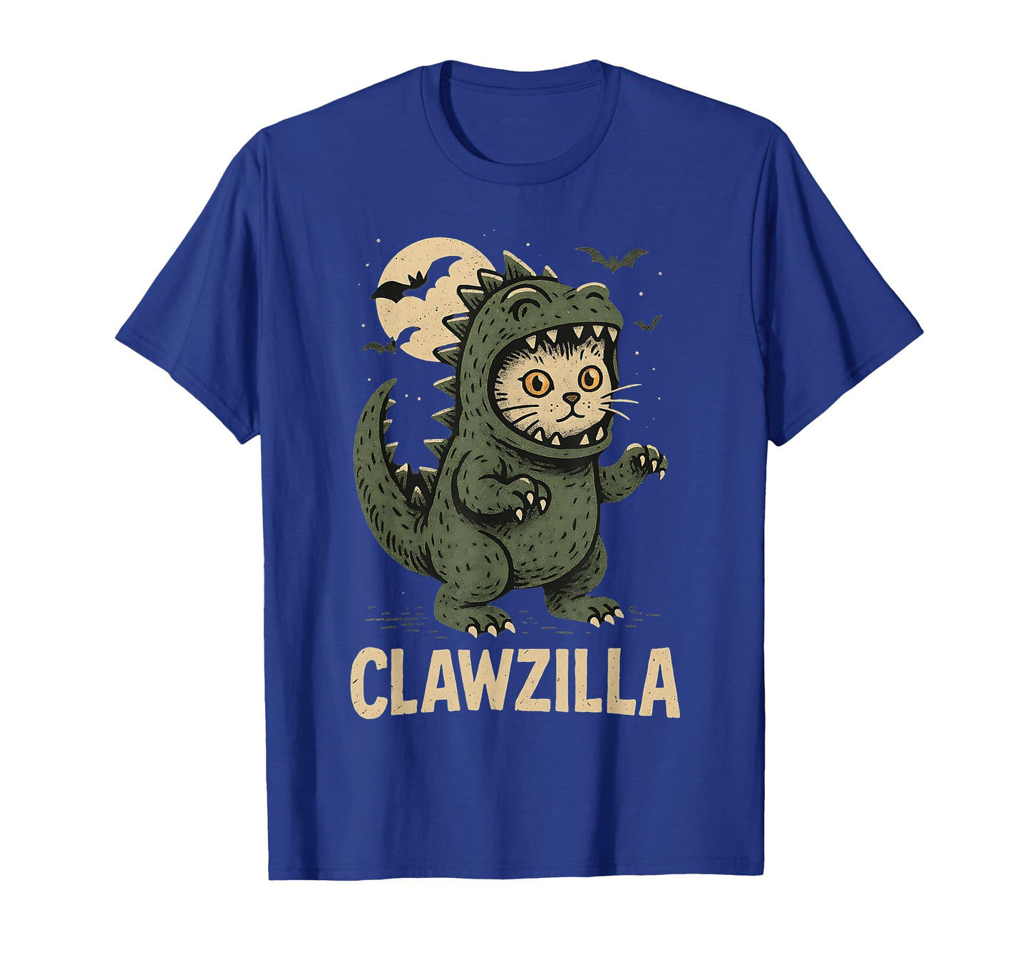 Clawzilla Cute Cat Monster Halloween Pun Funny Graphic T-Shirt
