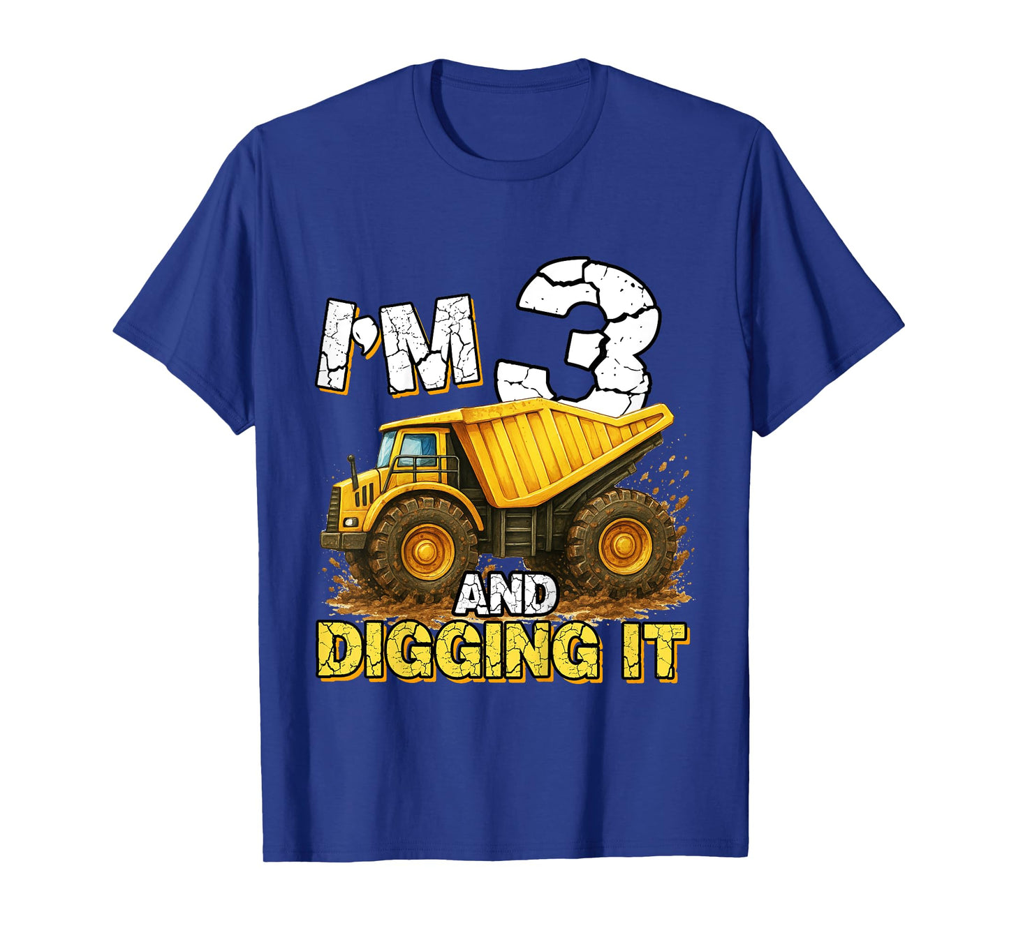 I'm 3 And Digging It 3rd Birthday Boy Construction Excavator T-Shirt