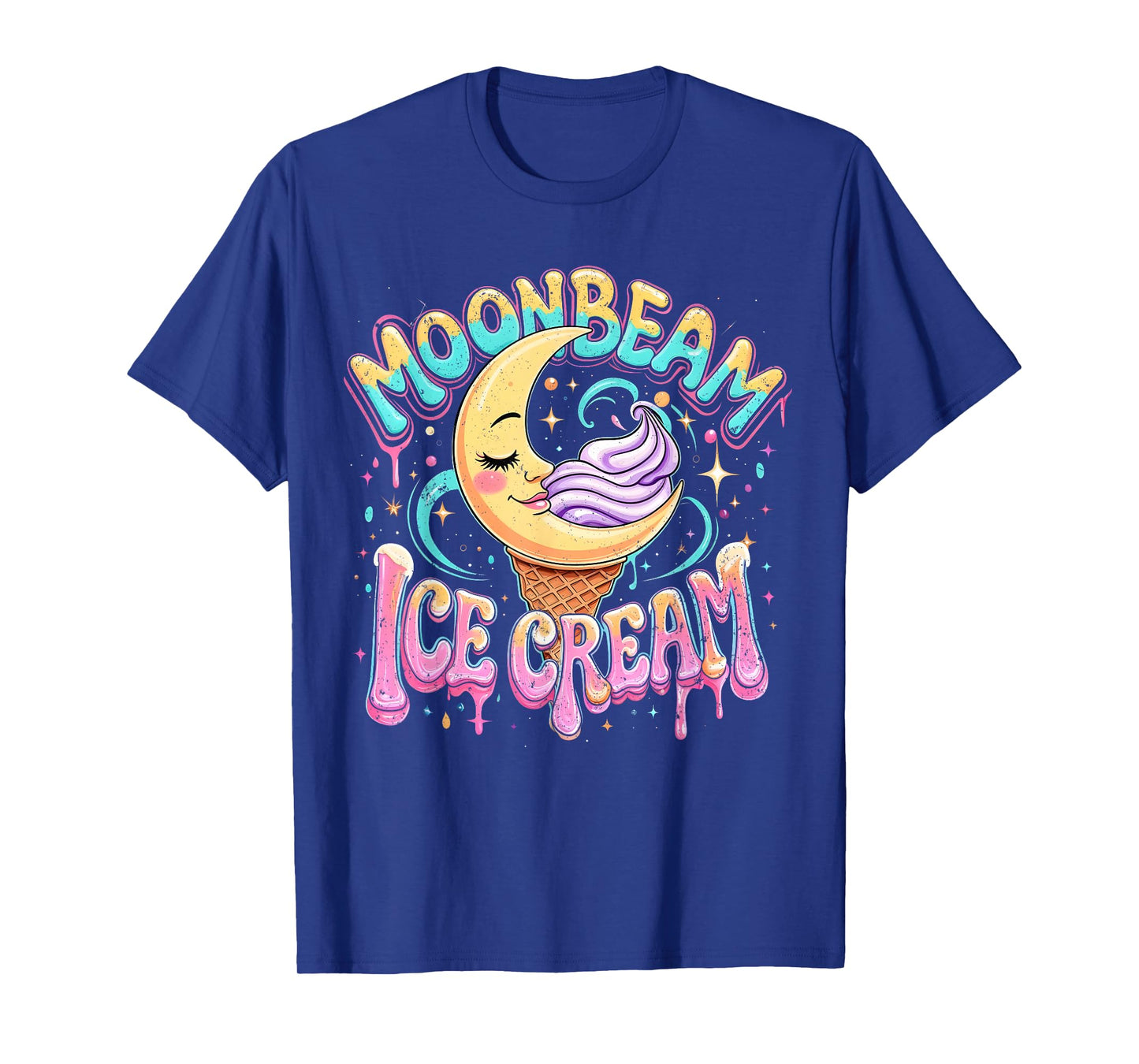 Moonbeam Ice Cream Cute Celestial Dessert Art T-Shirt