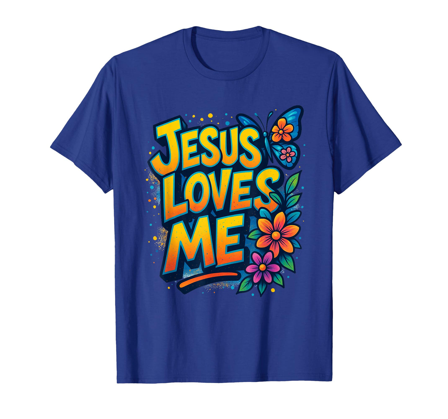 Jesus Loves Me, Butterfly Art - Religious T-Shirt