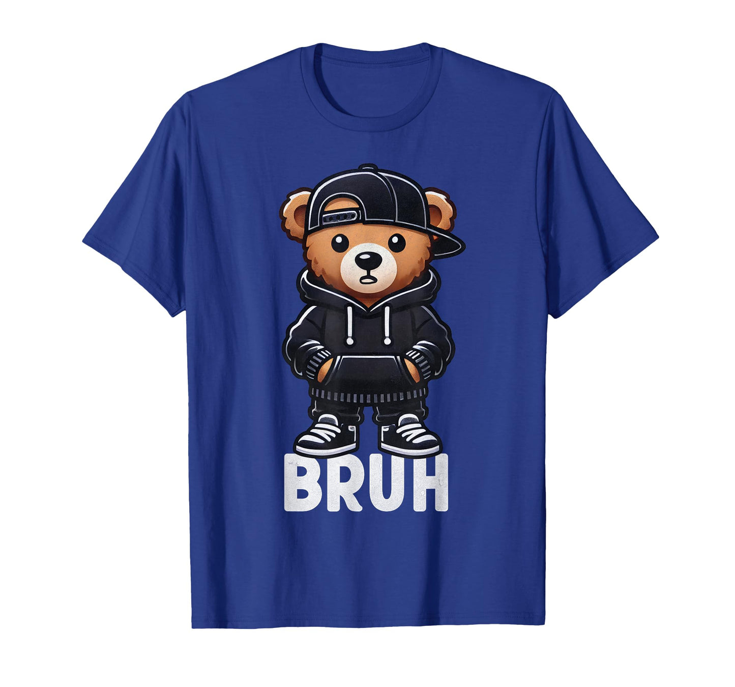 Funny Bruh Meme Hip Hop Teddy Bear Teenager Boys Teen Saying T-Shirt
