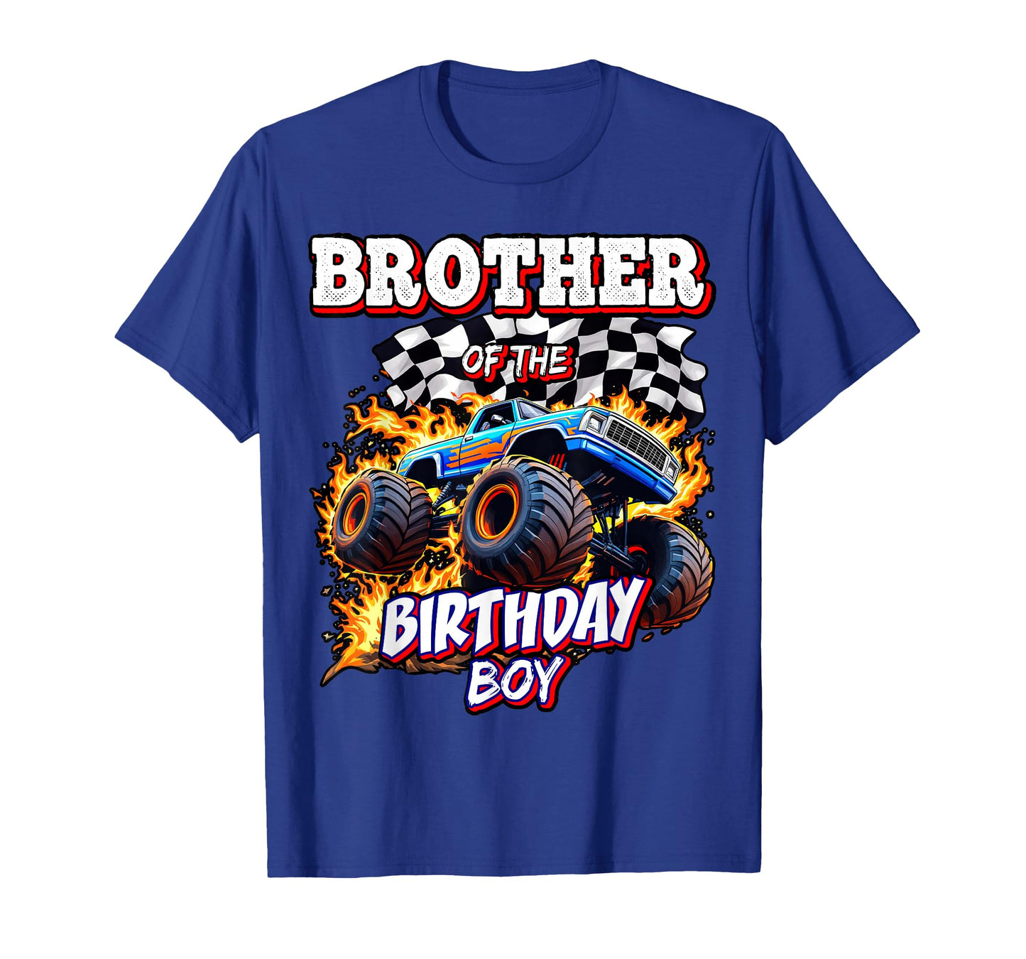 Brother of the Birthday Boy Monster Truck Birthday T-Shirt