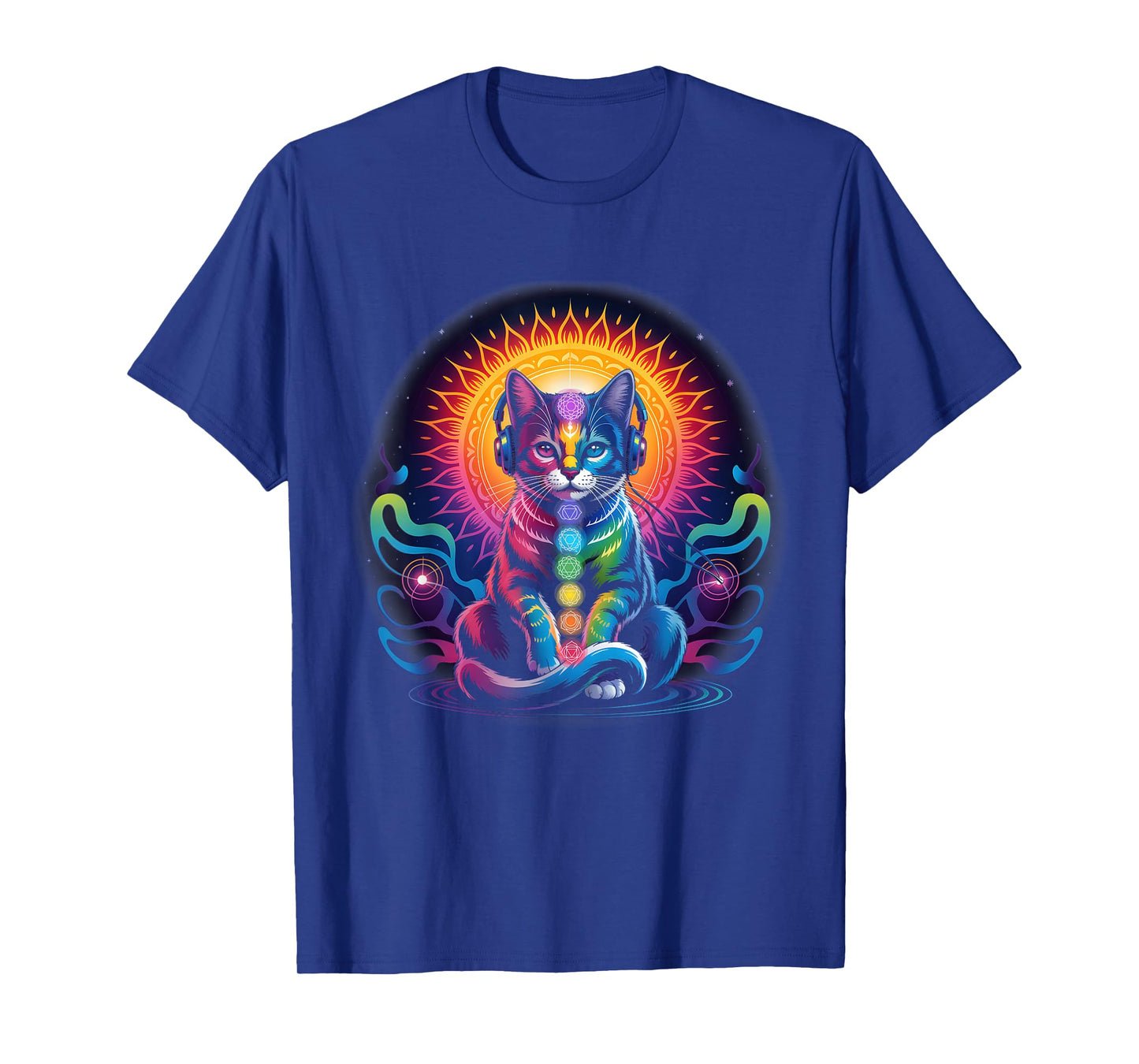Colorful Zen Cat Meditating Buddha Cat Fancy T-Shirt