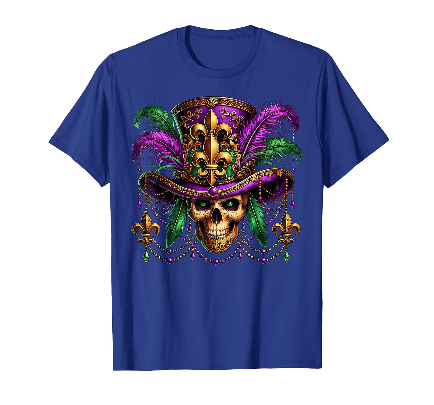 Mardi Gras Costume Sugar Skull Carnival Halloween Witch Men T-Shirt