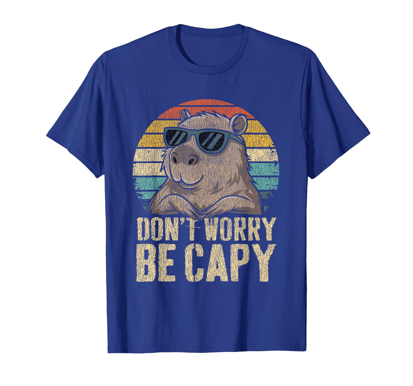 Dont Worry Be Capy Capybara Retro Men Women Boys Kids Youth T-Shirt