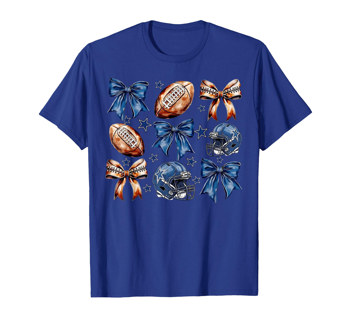 Coquette Bow Helmet American Football Game Day Thanksgiving T-Shirt