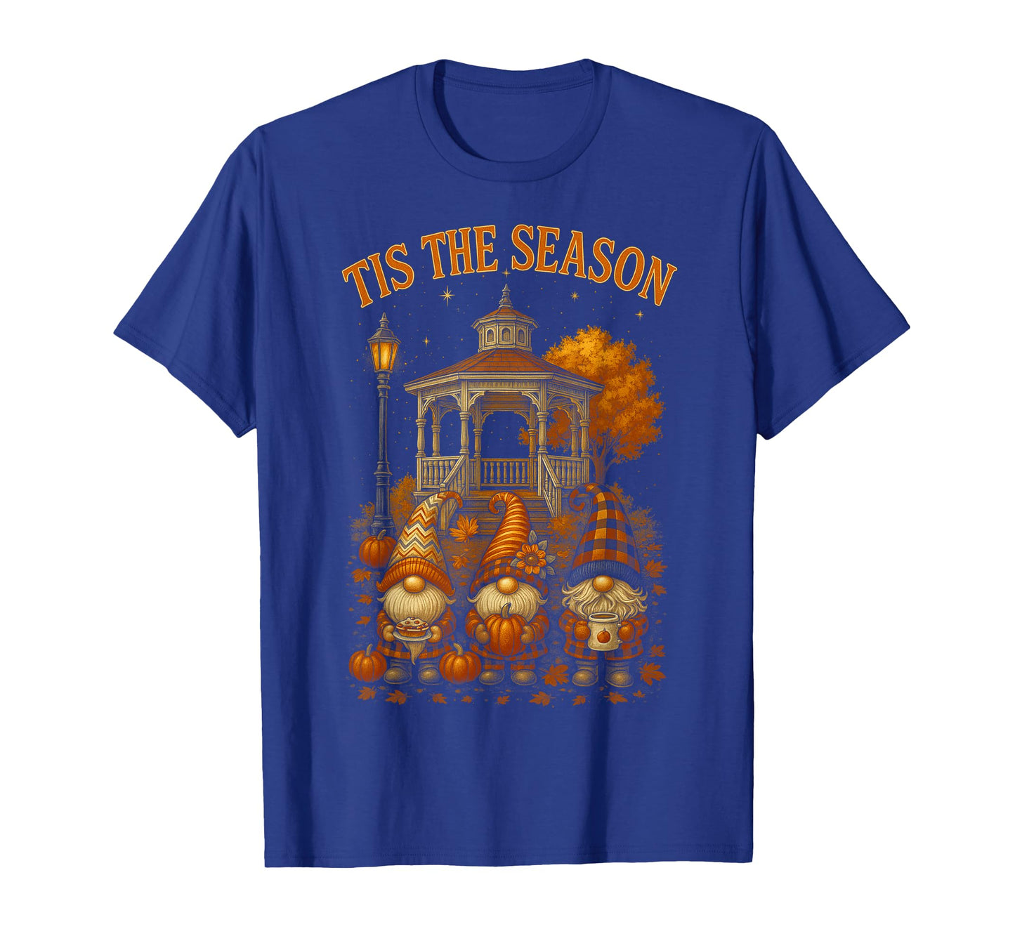 HUGvyn Fall Tis The Season Gnome Pumpkin Autumn Thanksgiving T-Shirt