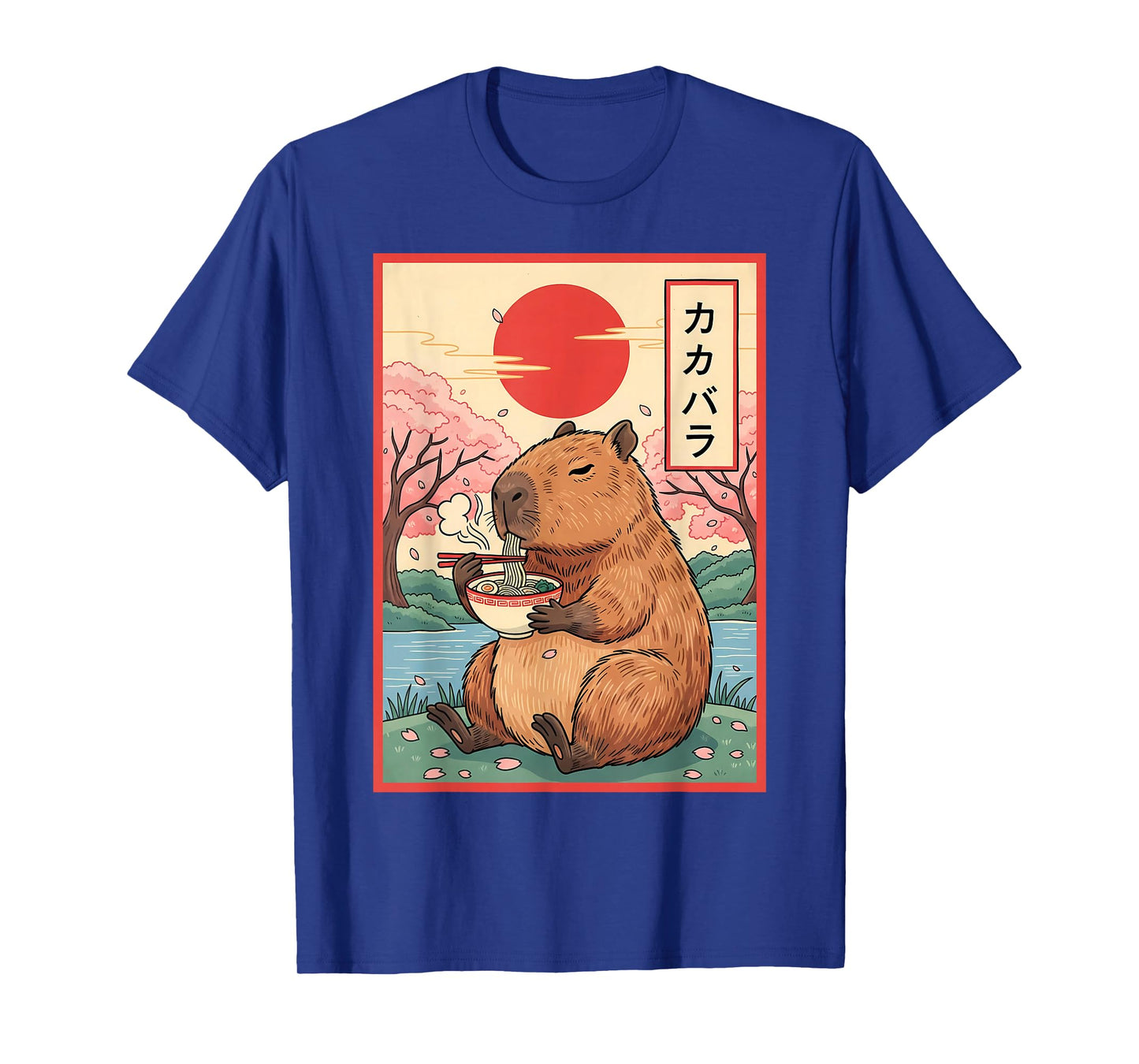 Capybara Anime Graphic Ramen Kawaii Japanese Vintage Capy T-Shirt