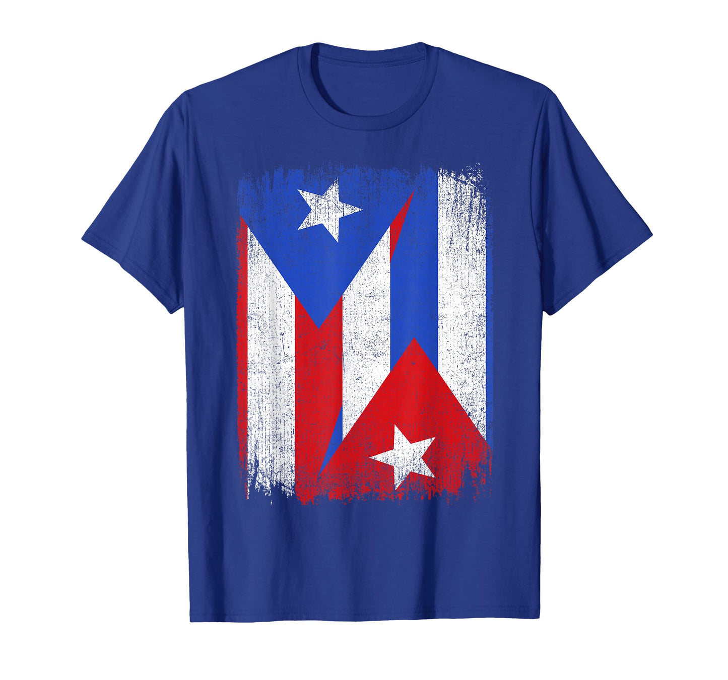 Half Puerto Rico Cuba Flag Cuban Pride Roots T-Shirt