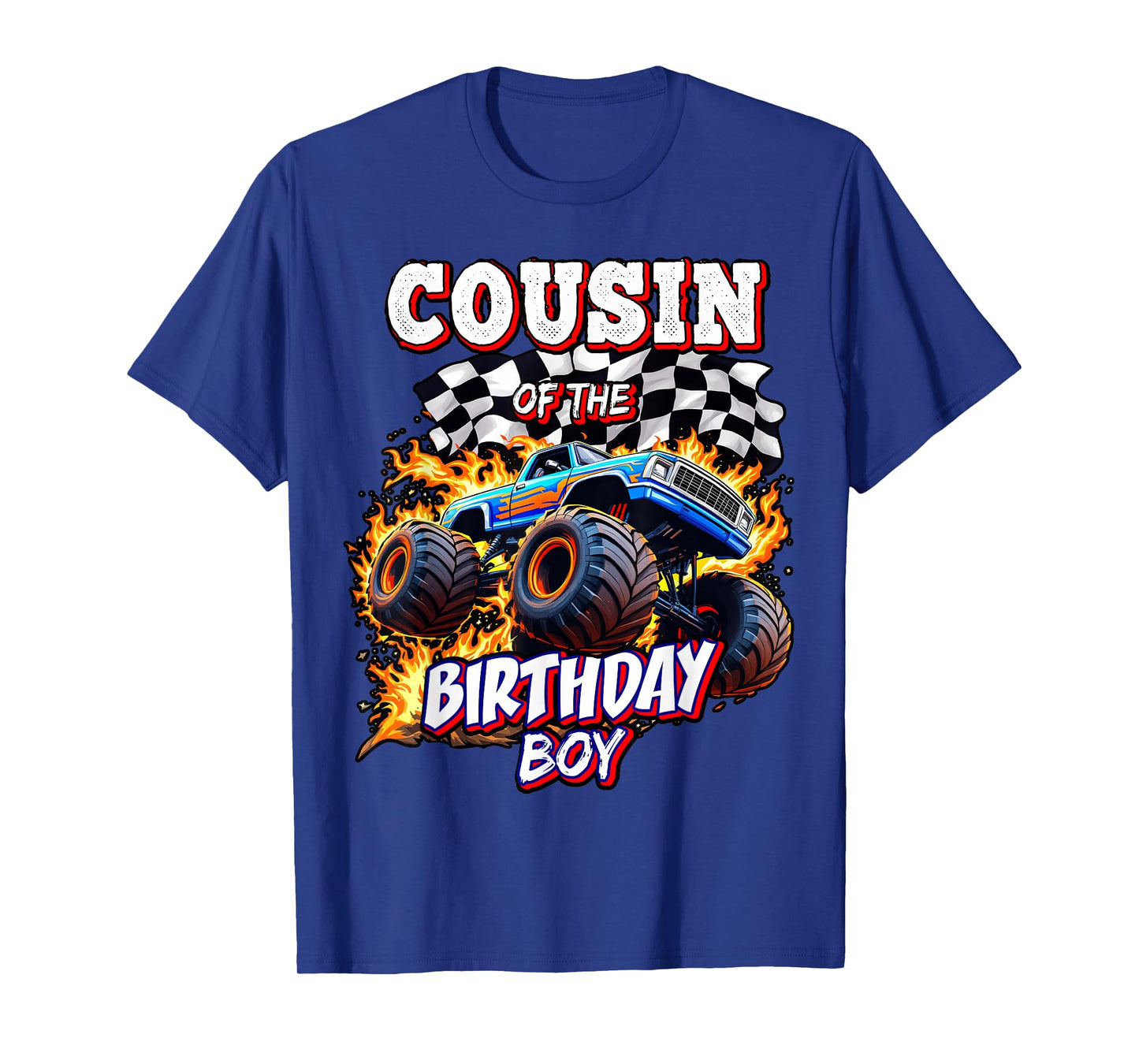 Cousin of the Birthday Boy Monster Truck Birthday Party T-Shirt
