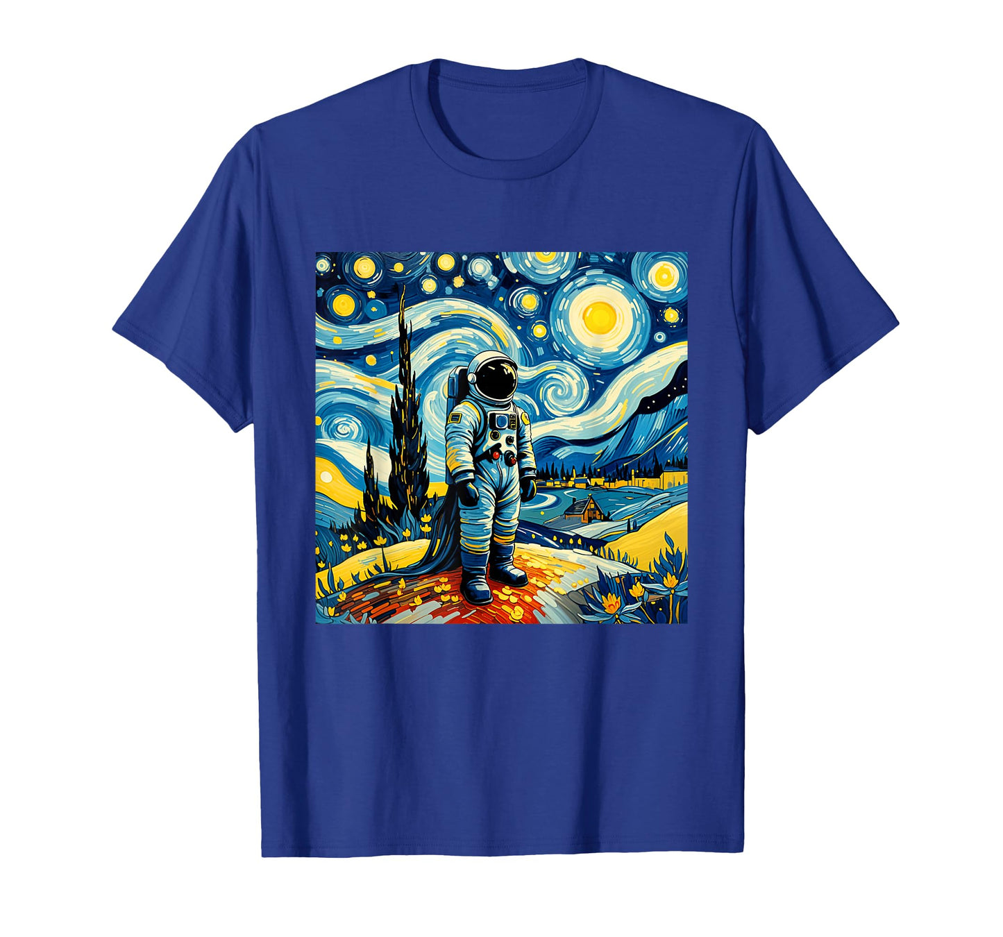 Van Gogh Starry Night Astronaut space lovers T-Shirt