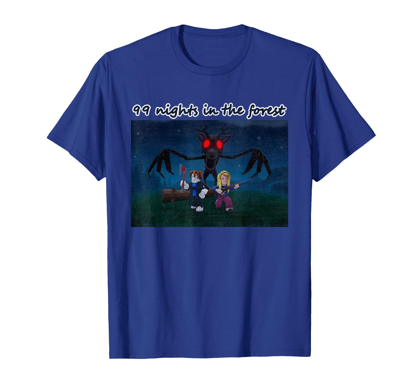 Funny 99 Nights Halloween Gamer Deer in The Forest Kids Meme T-Shirt