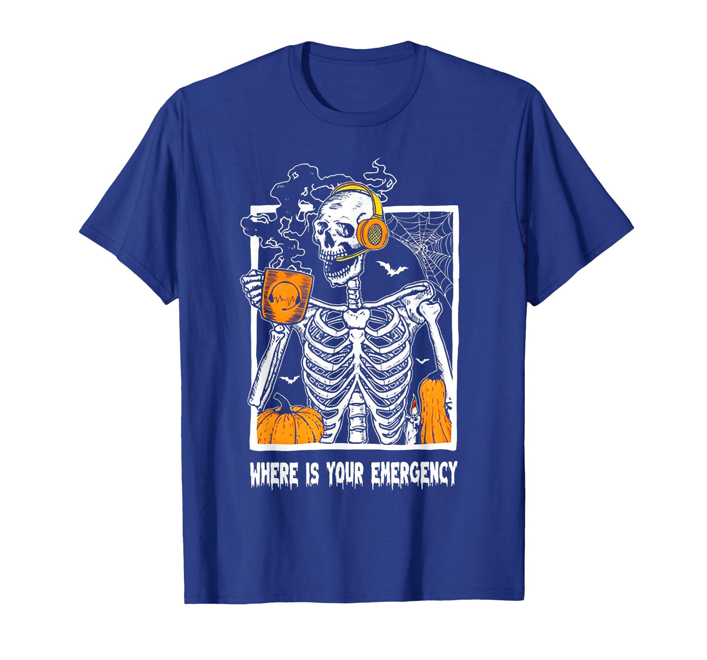 Where is Your Emergency - Skeleton Dispatcher Halloween T-Shirt