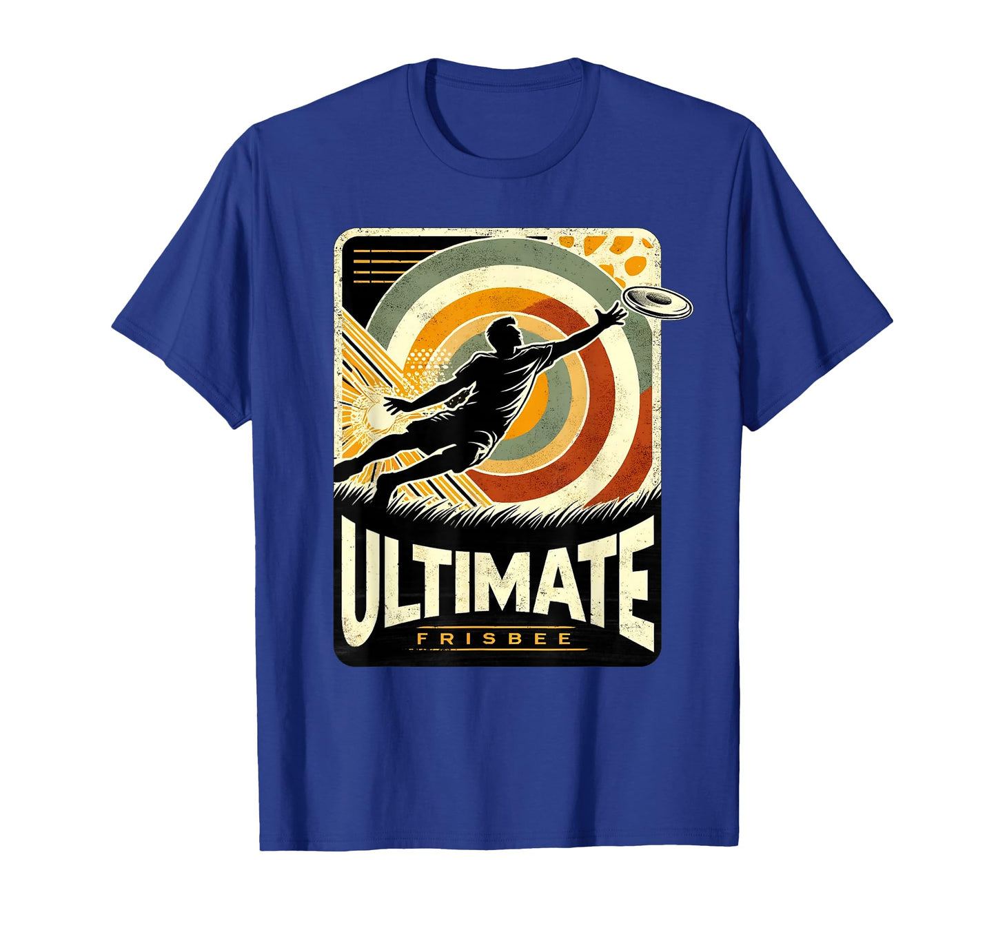 Retro Ultimate Frisbee Player Men Women Vintage Flying Disc T-Shirt