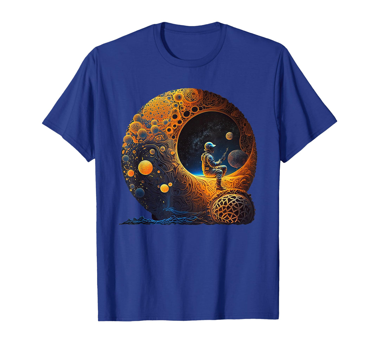 Meditating Astronaut Planets Meditation Astral Travel T-Shirt