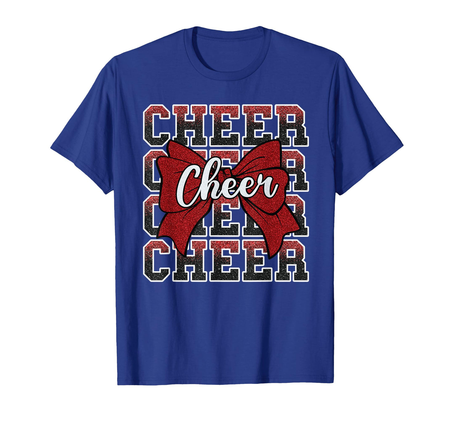 Coquette Cheer Bow Funny Sport Cheerleader Cheerleading Red T-Shirt