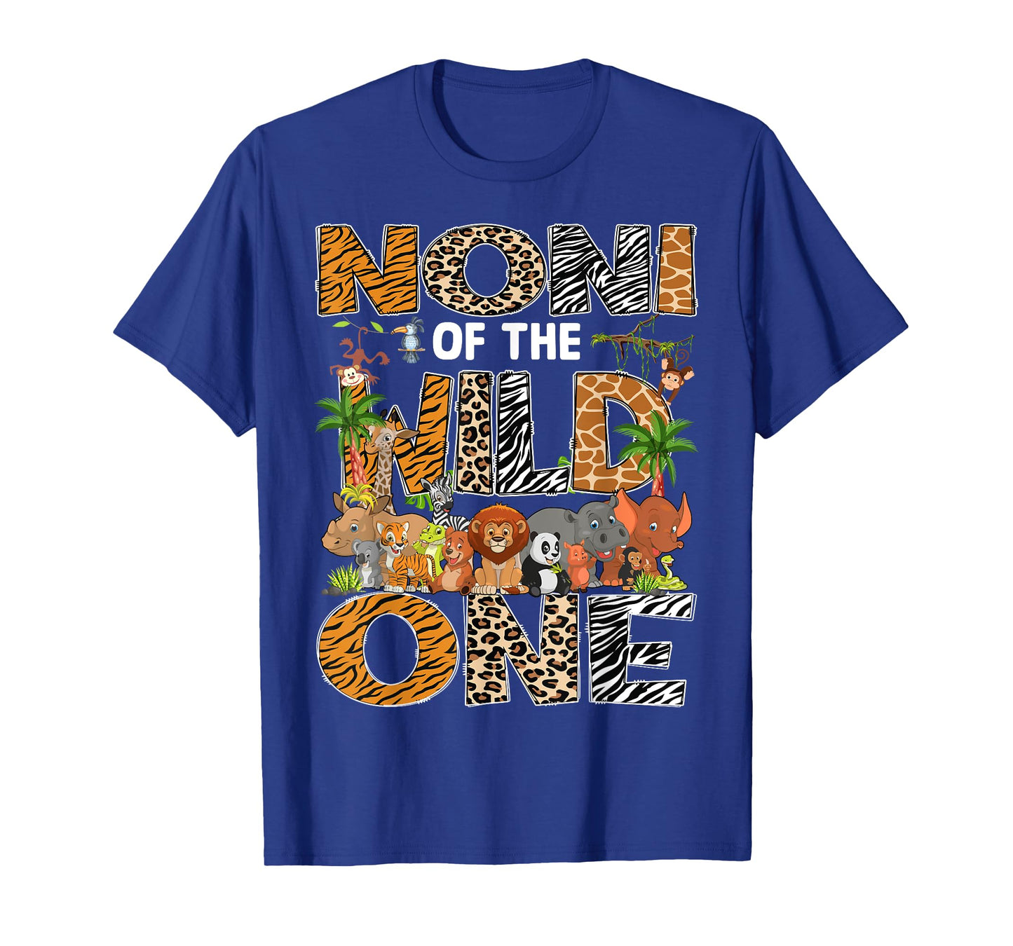 Noni Of The Wild One Safari Zoo Animal 1St Birthday T-Shirt