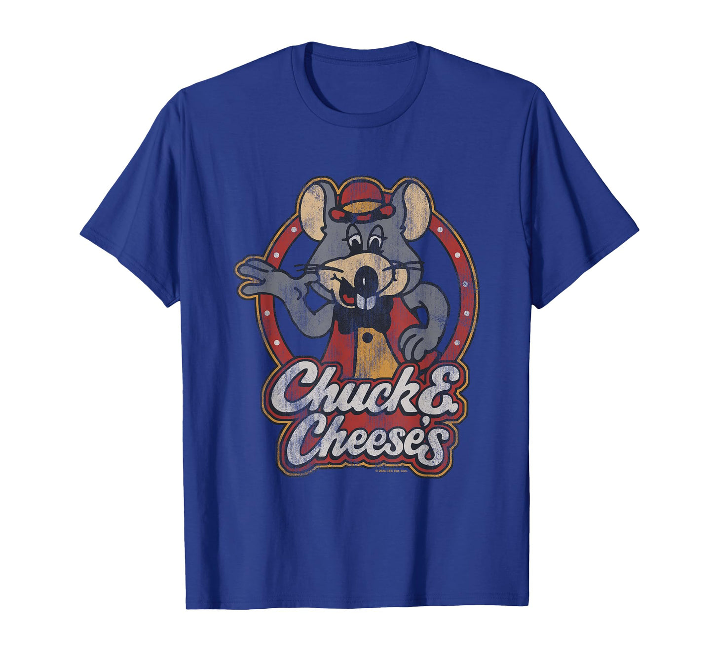 Chuck E. Cheese Classic Entertainer Portrait Distressed T-Shirt