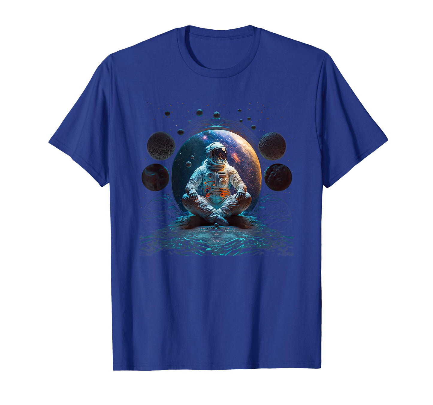 Meditating Astronaut Planets Meditation Astral Travel T-Shirt
