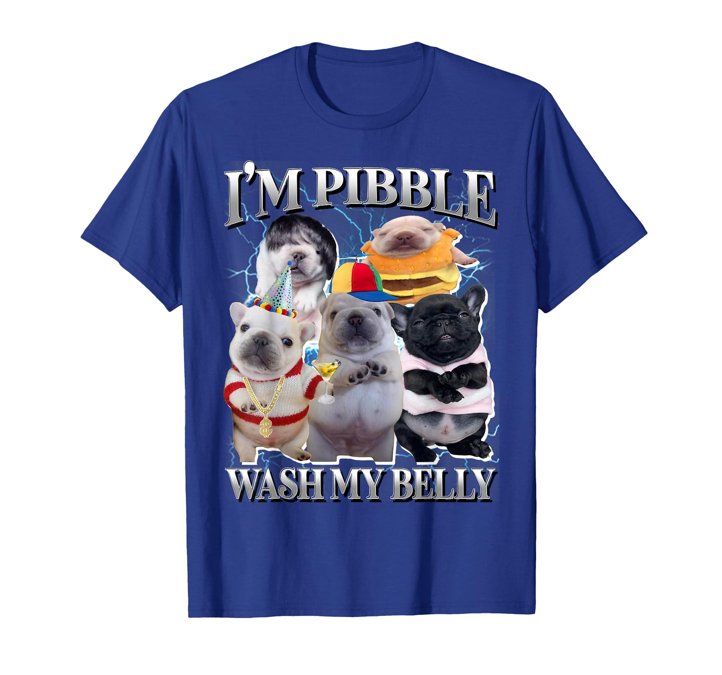 Funny Pibble Dog Meme Brainrot Wash My Belly T-Shirt