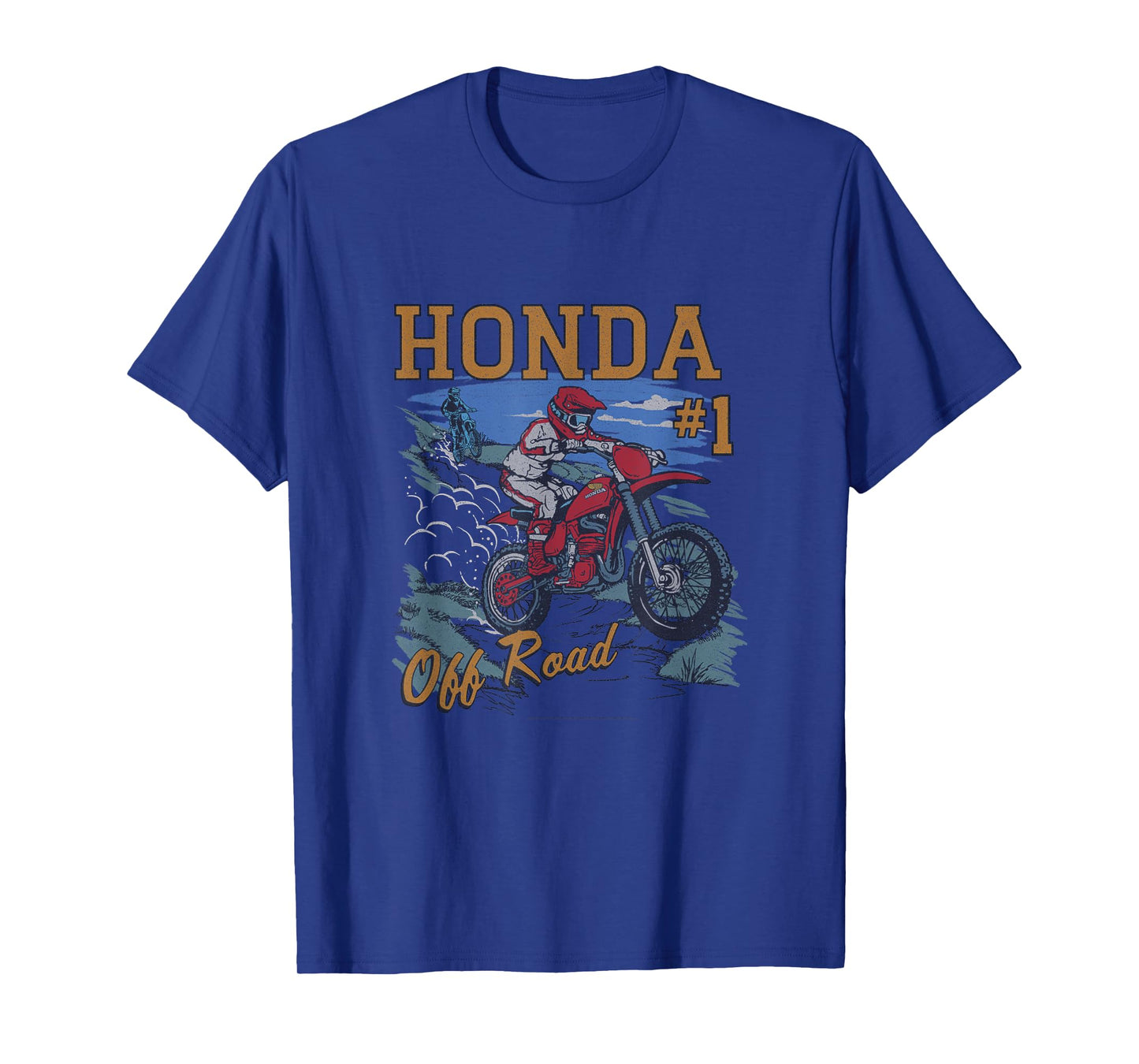 Honda Powersports # 1 Off Road Vintage Dirt Bike T-Shirt