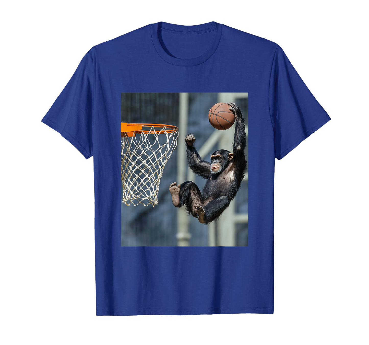 Chimpanzee Basketball Monkey Funny Graphic T-Shirt