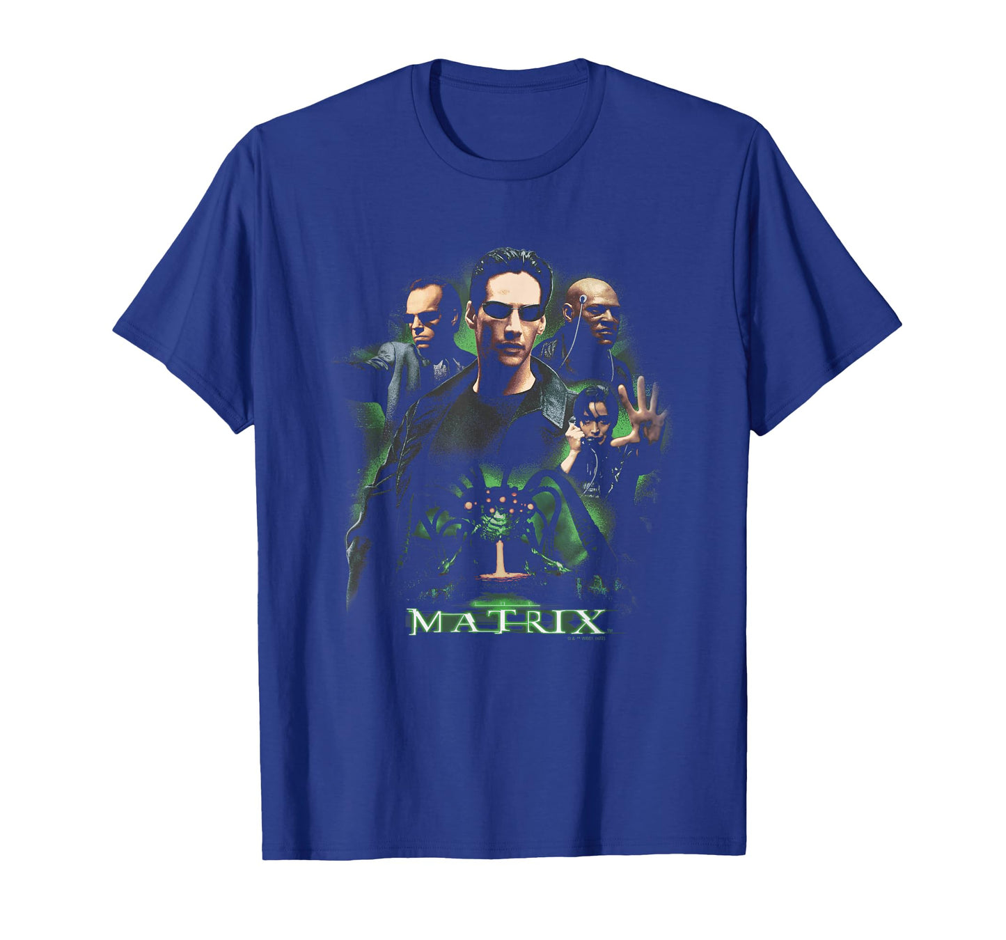 The Matrix Neo Vs. The Machines Distressed Retro Poster T-Shirt