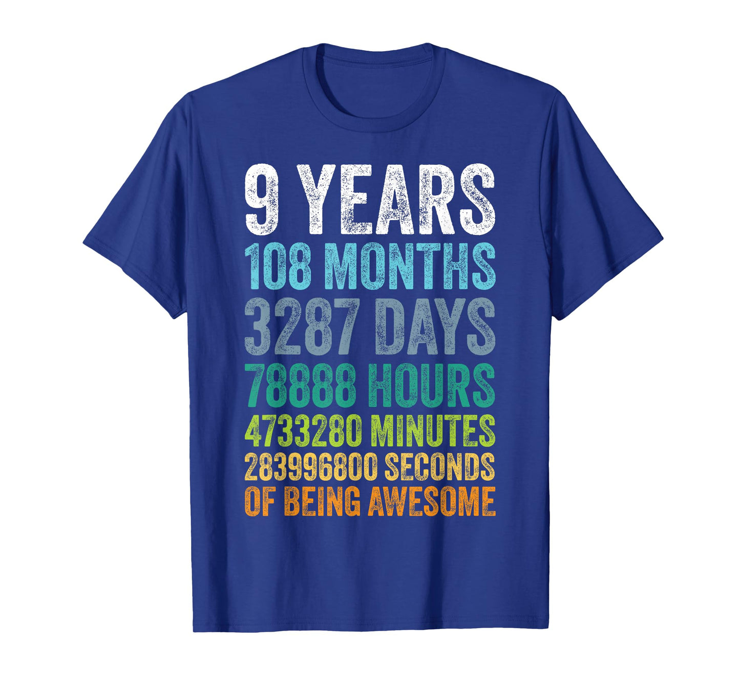 9 Year Old BDay Decorations Son Boy 9yr 9th Birthday T-Shirt