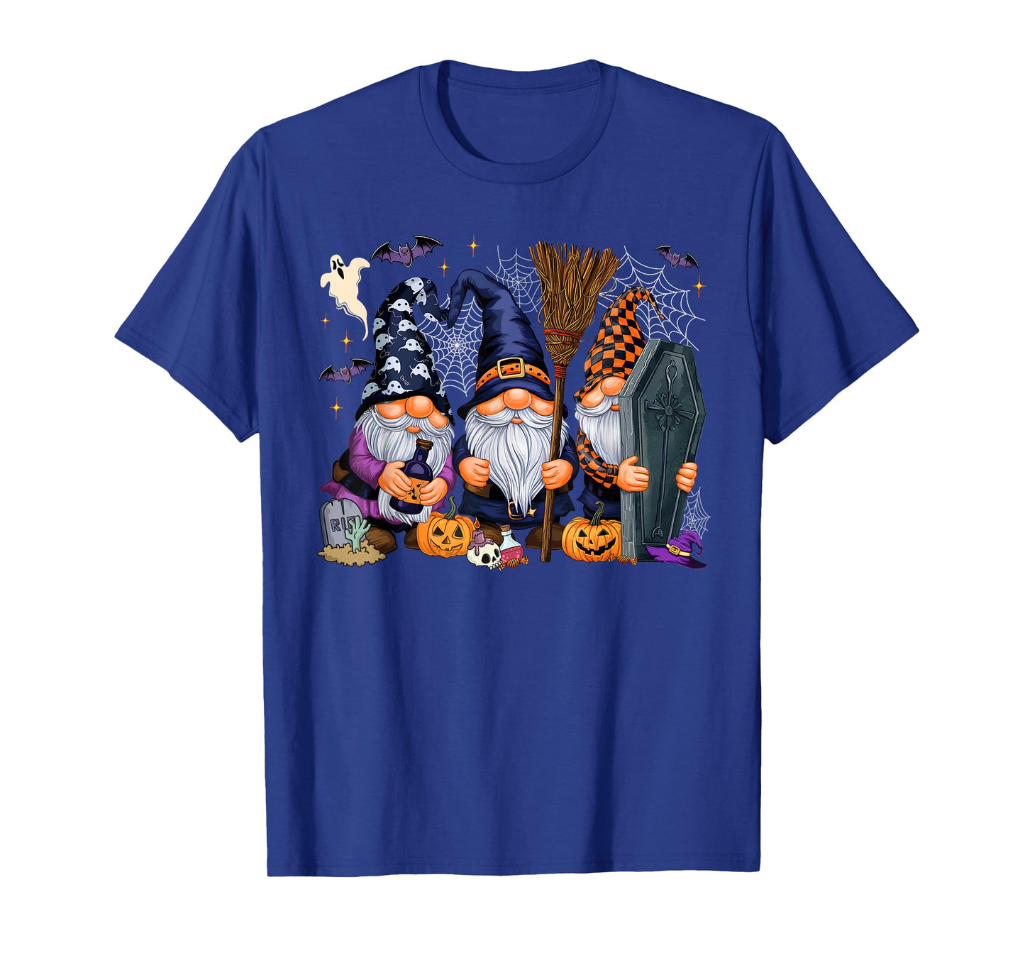 Gnome Witch Halloween Pumpkin Autumn Fall Holiday 2024 T-Shirt