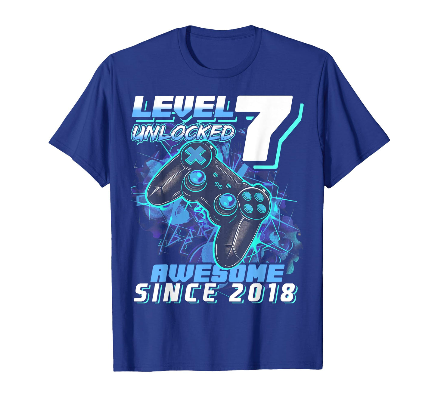 7th Birthday Boy Level 7 Gamer 7 Year Video Game Party T-Shirt