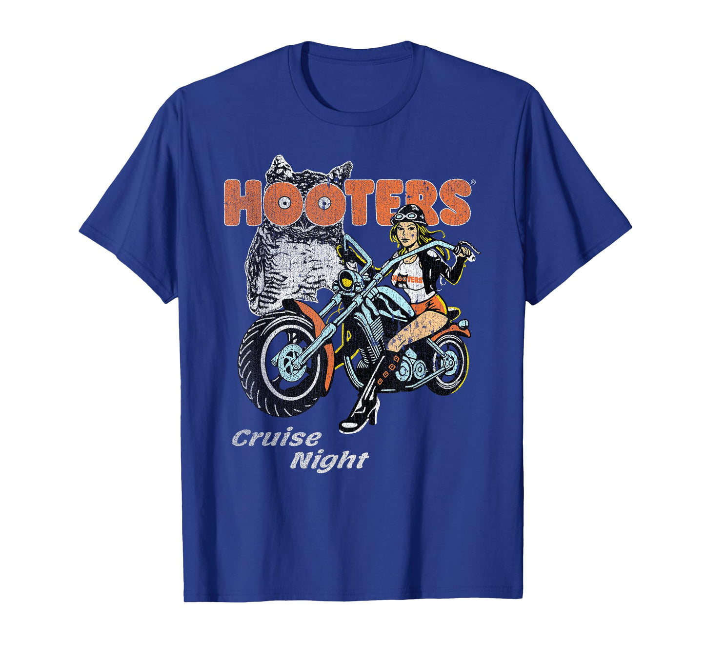 Hooters Cruise Night Biker Chick Vintage Inspired Logo T-Shirt