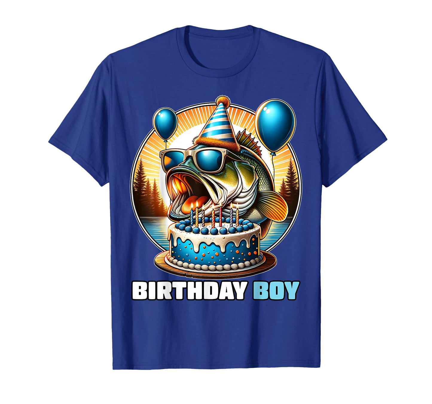 Funny Birthday Boy Fishing Birthday Shirt Bday Party Kids T-Shirt