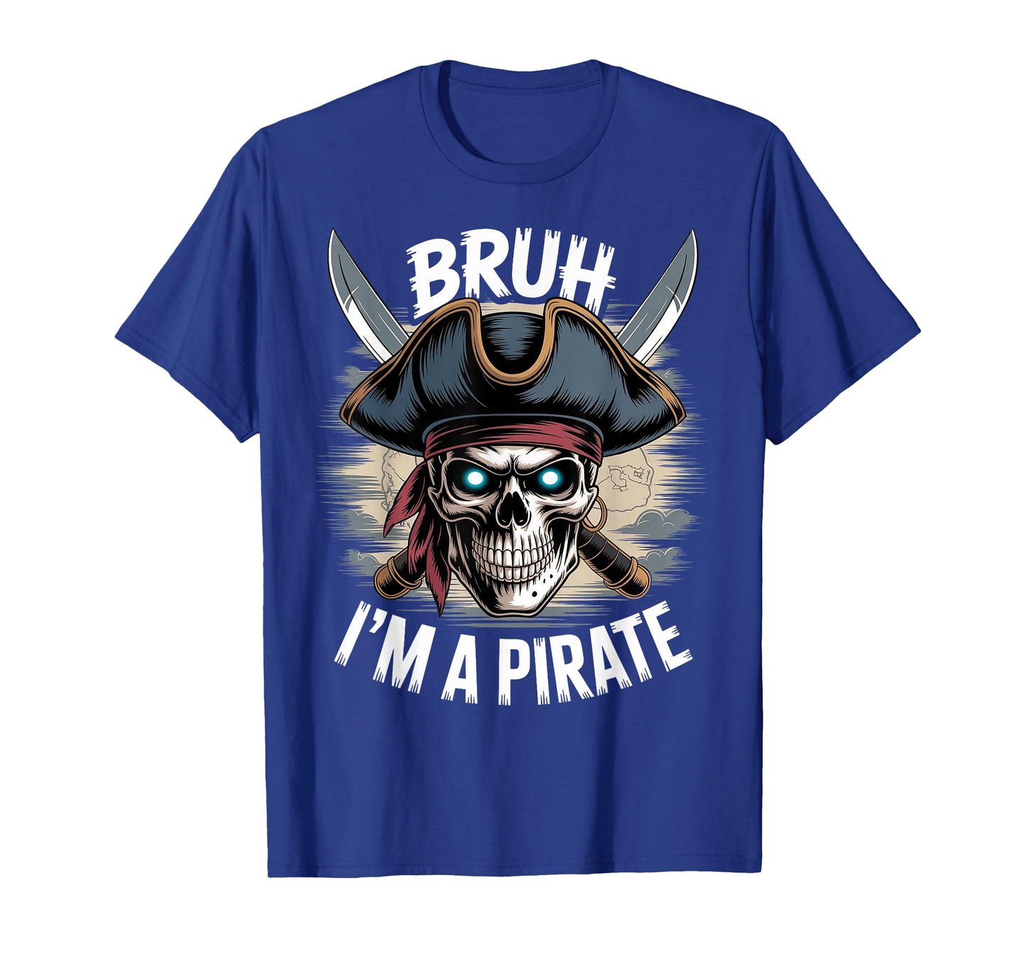 Bruh I'm A Pirate Boys Kid Funny Pirate Costume Halloween T-Shirt